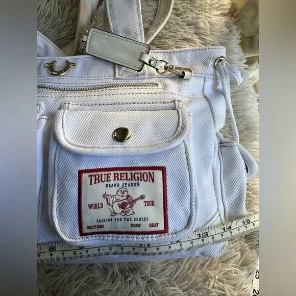 True Religion Multi-Pocket Denim Tote NWOT - Picture 16 of 16